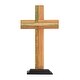 preview thumbnail 2 of 5, Brown Wood Industrial Sculpture Cross 21 x 12 x 4 - 12 x 4 x 21