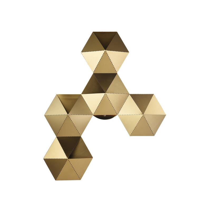 5-Light Gold Prism LED Wall Sconce