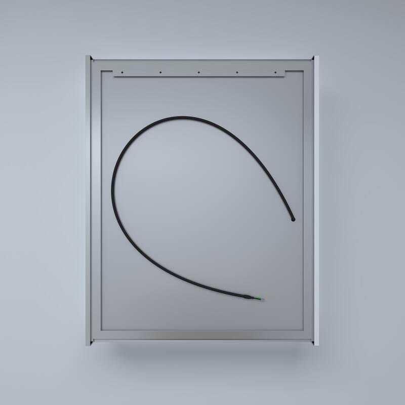 Rectangular Aluminum Recessed/Surface Mount Medicine Cabinet in Silver with Mirror LED and Clock