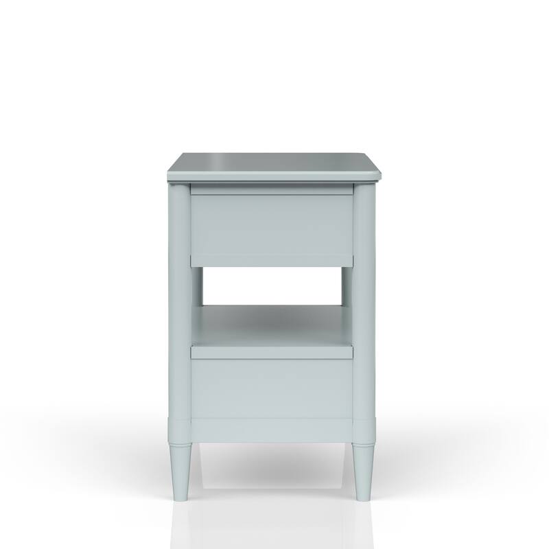 Open Nightstand Ocean Finish With 2 Drawers