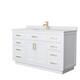 Option White, Gold Trim, White Cultured Marble Top