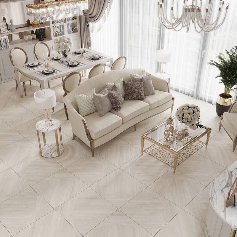 Bois 24x24 Almond Wood Porcelain Large Format Arch Wall and Floor Tile (11.63 sq ft/case) - 3 Pack