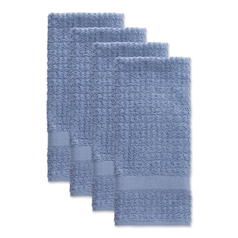 Solid Waffle Terry Dishtowel Set of 4