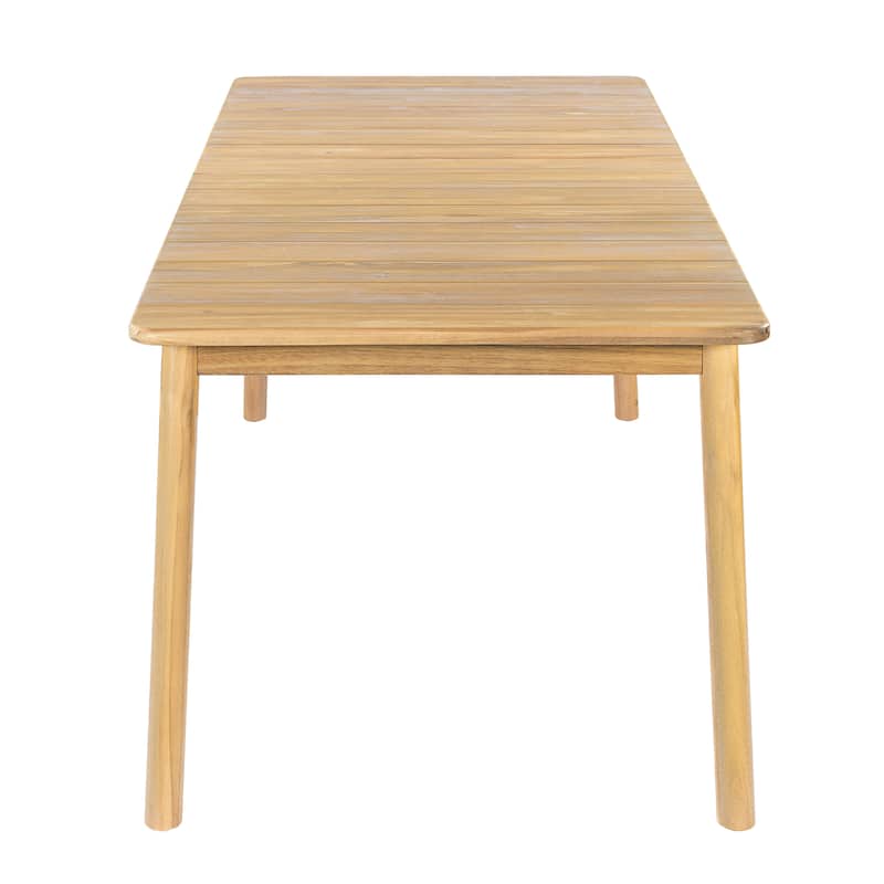 Christopher Knight Home - Modern Outdoor Solid Acacia Wood Dining Table with Rectangular Top