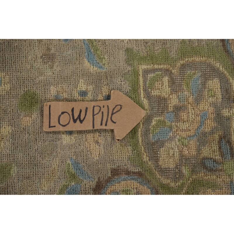 Hand Knotted Oriental 100% Wool Carpet Traditional Medallion Greys & Charcoal Tabriz Area Rug - 10' 11'' X 8' 5''