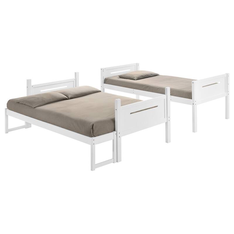 Littleton Transitional Wood Bunk Bed with Slatted Mattress