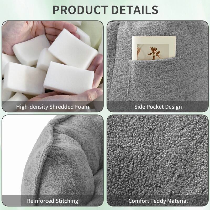 Teddy Fleece Single Bean Bag Chair