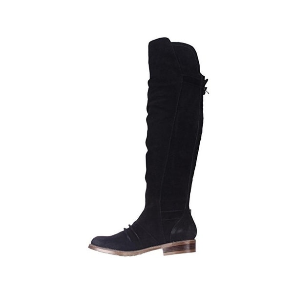 Kensie Womens Stella Over-The-Knee Boots Suede Buckle