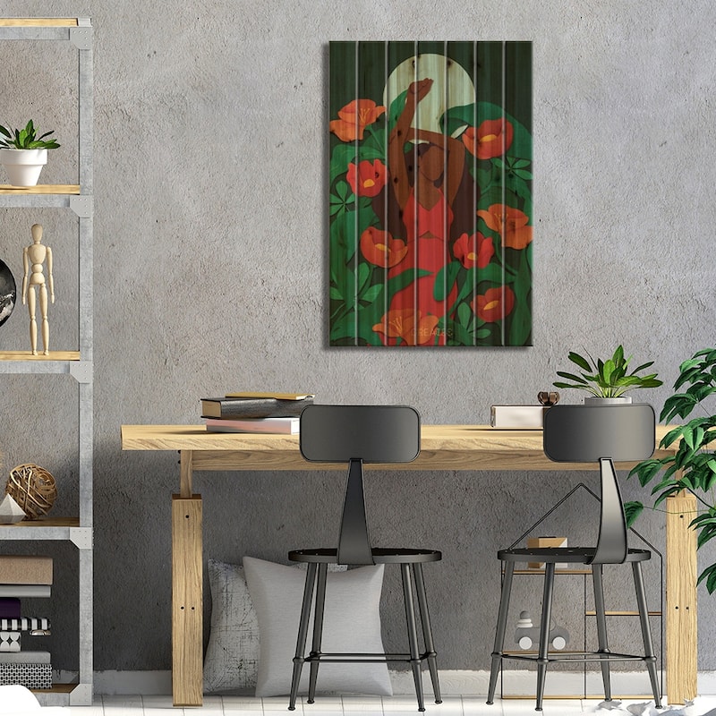 Found Freedom 'Deep' Print On Wood by Taku Creates - Multi-Color