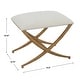 preview thumbnail 3 of 4, Uttermost Expedition White Fabric Small Bench - 23.5 W X 19.25 H X 15.75 D (in)
