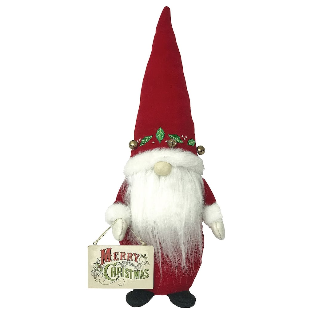15" Red "Merry Christmas" Gnome