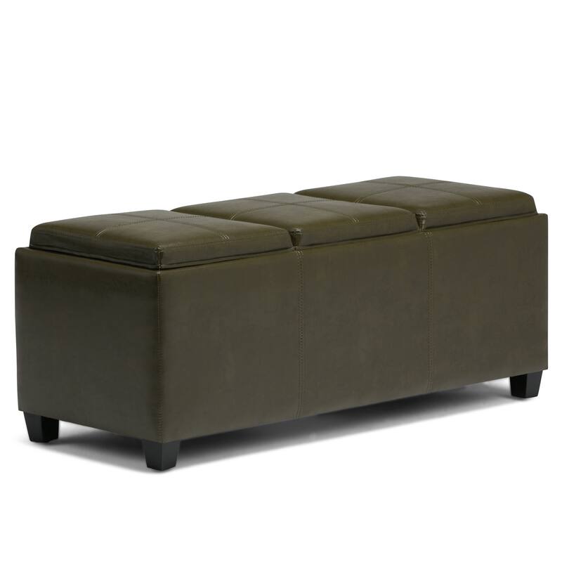 WYNDENHALL Franklin 42-in. Wide Contemporary Rectangular Storage Ottoman