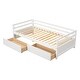 preview thumbnail 9 of 7, Versatile Twin Size Daybed with Hideaway Drawers, Wooden Sofa Bed for Bedroom Living Room Children Room