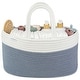 preview thumbnail 17 of 19, Large Portable Baby Diaper Caddy Organizer Nursery Storage Bin and Car Travel Basket by Comfy Cubs Pacific Blue