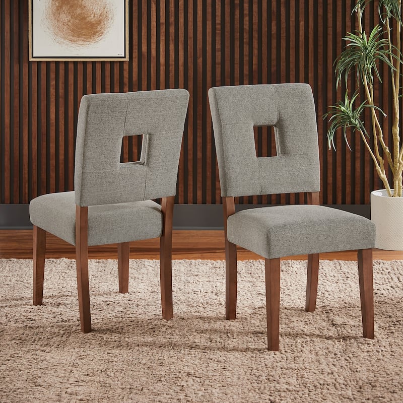 Calvados Upholstered Fabric Keyhole Dining Chairs (Set of 2) by iNSPIRE Q Classic