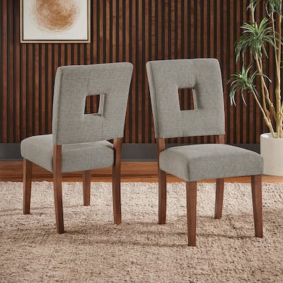 Calvados Upholstered Fabric Keyhole Dining Chairs (Set of 2) by iNSPIRE Q Classic