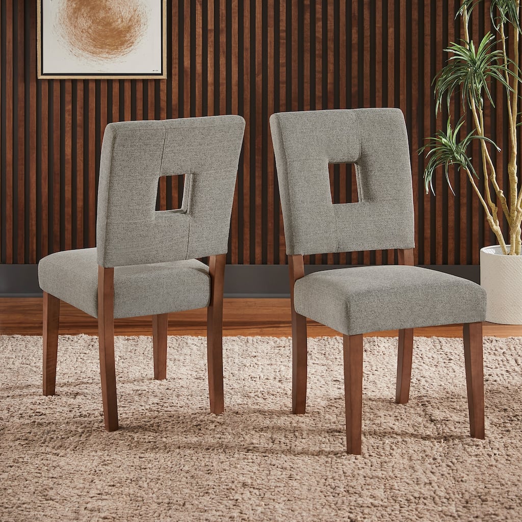 Calvados Upholstered Fabric Keyhole Dining Chairs (Set of 2) by iNSPIRE Q Classic