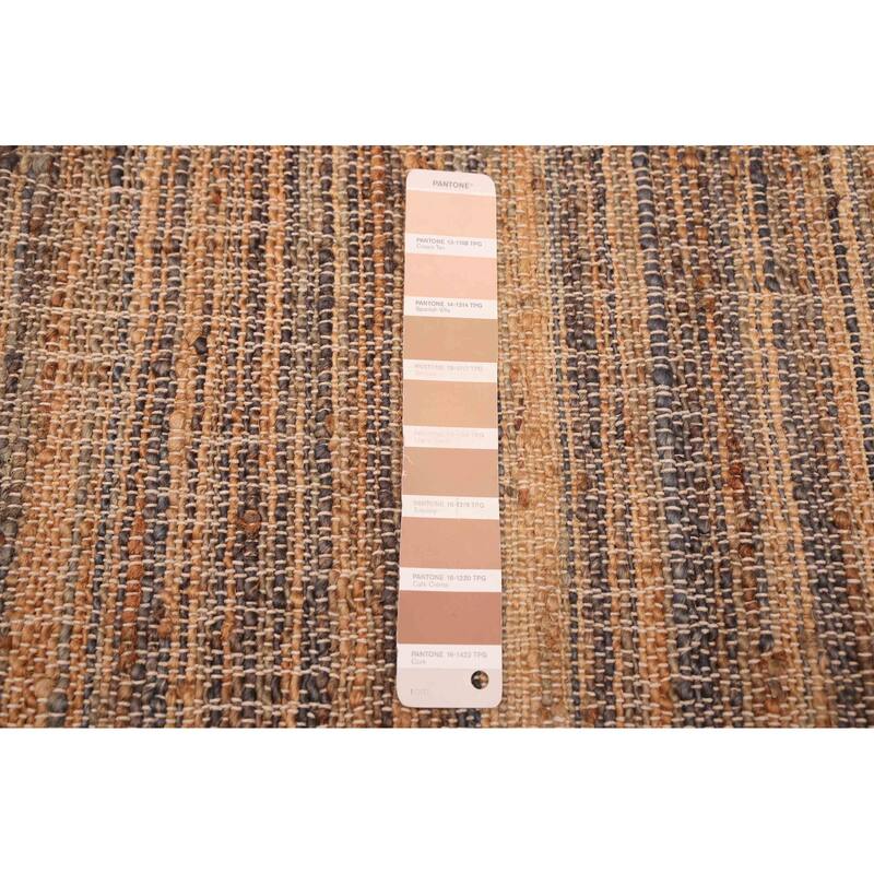 ECARPETGALLERY Flat-Weave Palas Denizli Tan Jute Kilim - 5'6 x 7'3