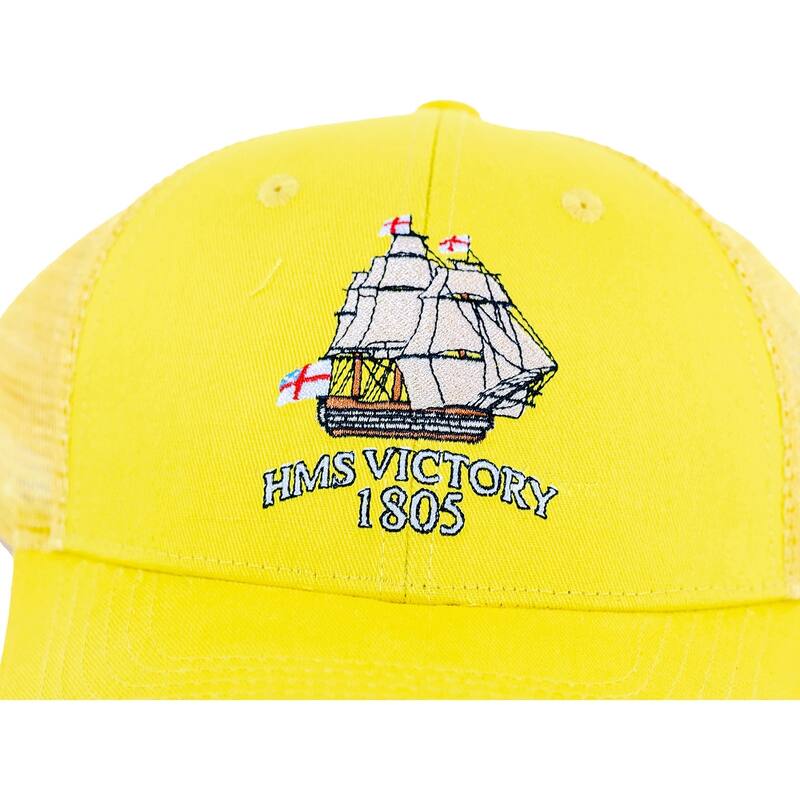 HMS Victory Embroidered Cap in Yellow by Alison
