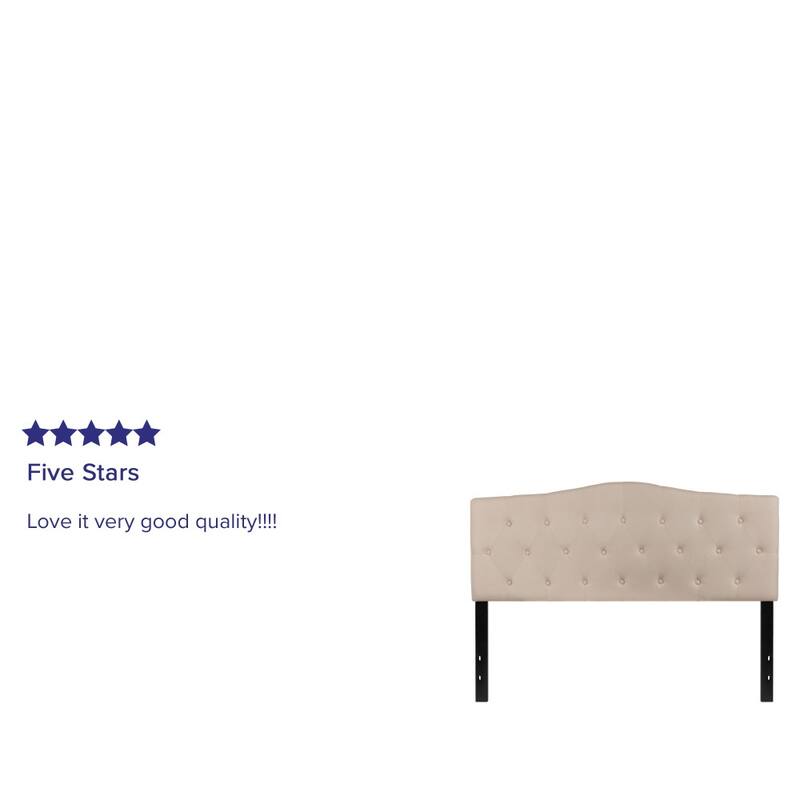 Arched Button Tufted Upholstered Headboard