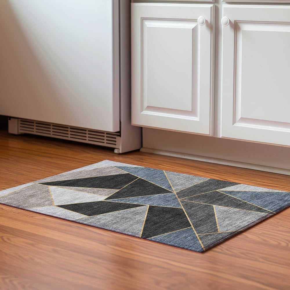 Premium Washable Super Soft Contemporary Mosaic Mayfield Rug