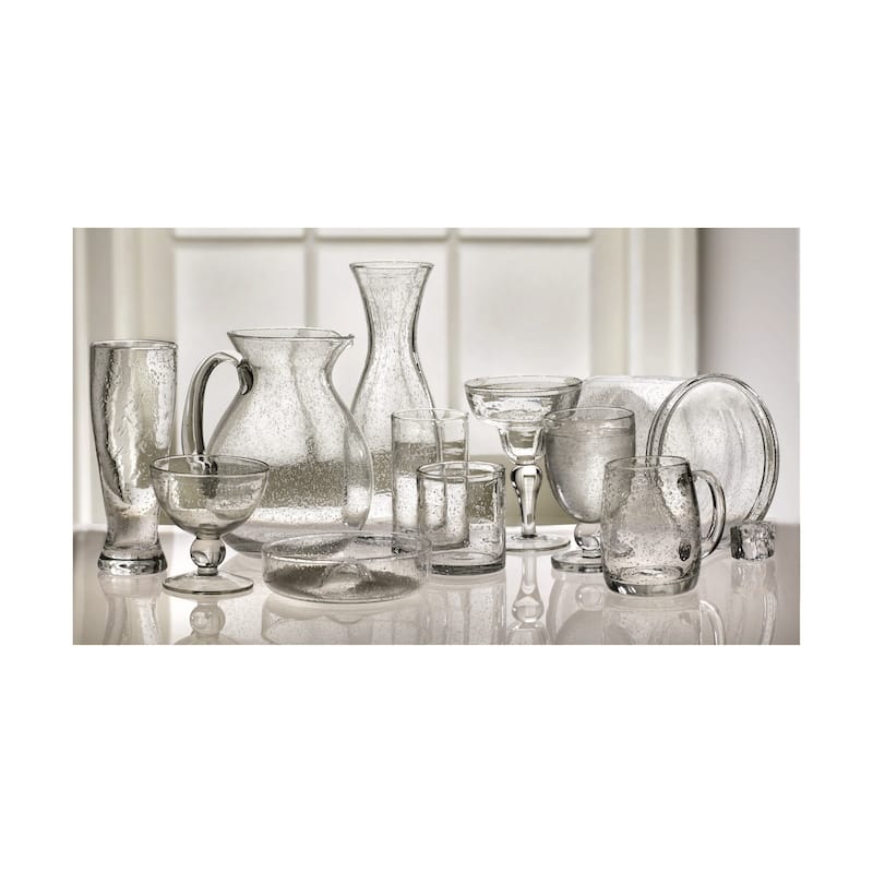 Bubble Clear Glass Pitcher with Handle 64 oz.