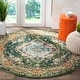 preview thumbnail 32 of 161, SAFAVIEH Monaco Lillie Boho Medallion Distressed Area Rug 3' Round - Forest Green/Light Blue
