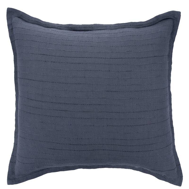 Cambree Steel Blue Linen Blend Pillow Sham - Euro Square