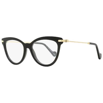 Moncler ML5018 001 Womens Shiny Black/Gold 53 mm Eyeglasses - Shiny Black/Gold - Shiny Black/Gold