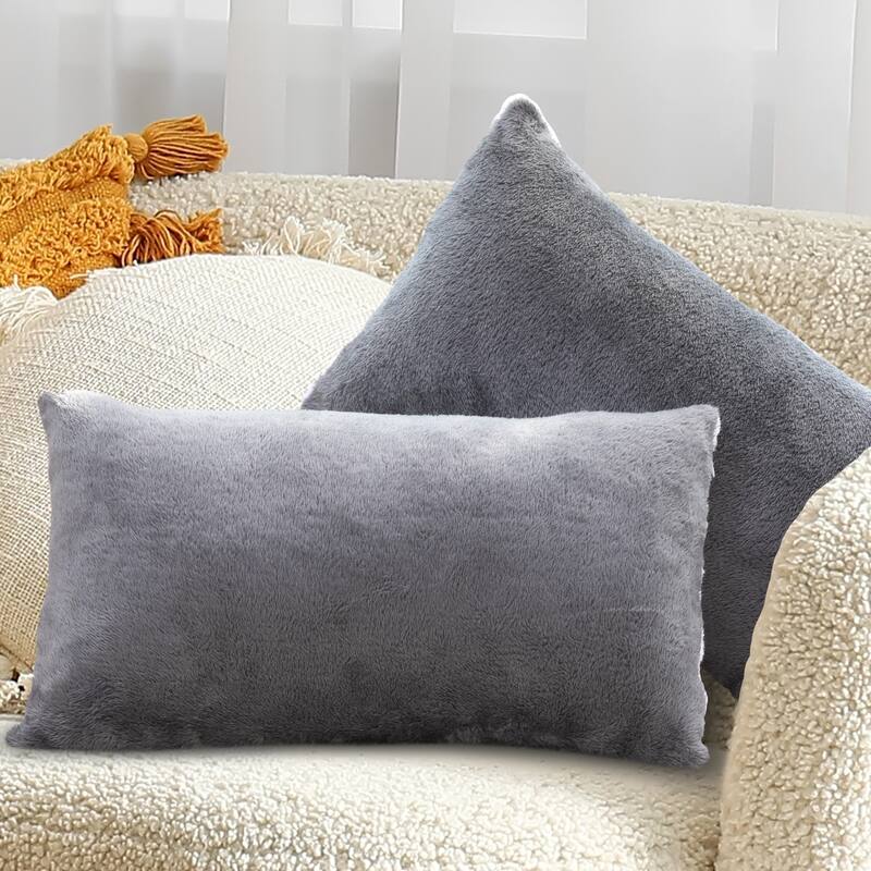 Cheer Collection Set of 2 Ultra Soft and Fluffy Throw Pillow