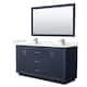 Option Dark Blue / Carrara Cultured Marble Top / Brushed
