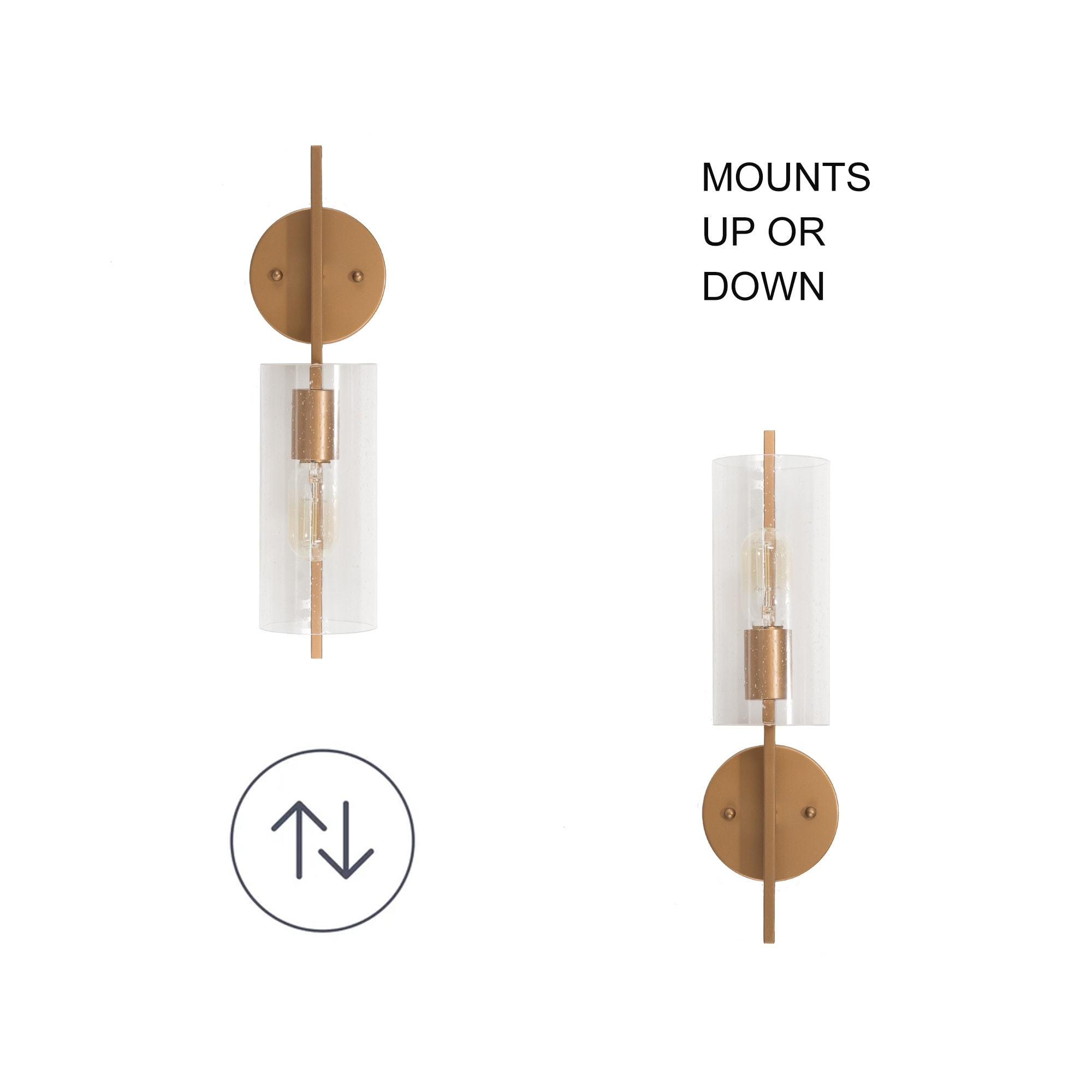 Zenith Modern Farmhouse Cylinder Seeded Glass Transitional