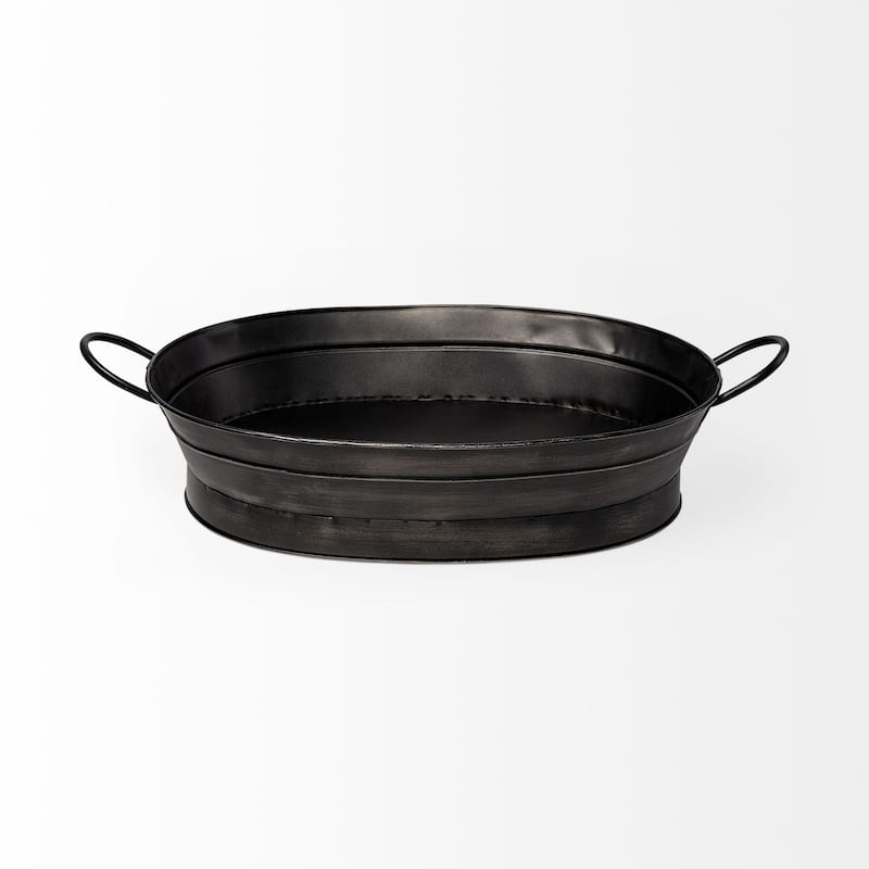 Reno Black Metal Vintage Inspired Basket