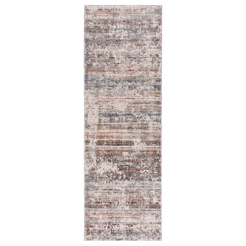 SAFAVIEH Limitee Sheryl Vintage Fringe Rug - 2'6" x 8' Runner - Grey/Beige
