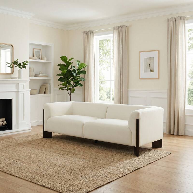 81" Modern Deep Seat Tuxedo Arms Sofa for Living Room