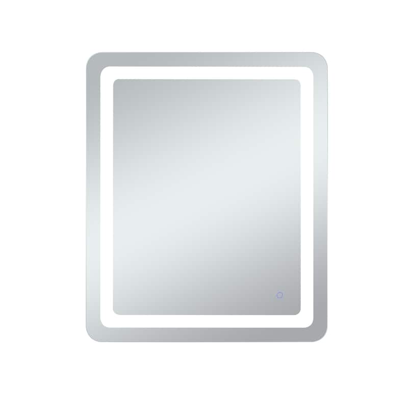 Indigo Home 30in x 36in soft edge LED mirror - Glossy white