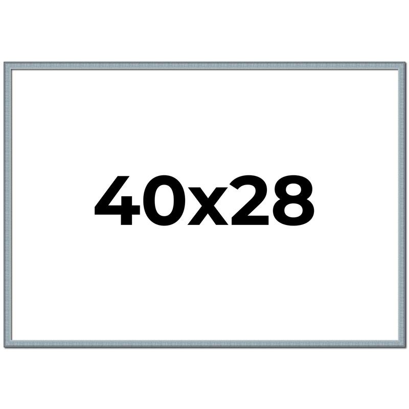 40x28 Frame Rustic Sky Blue Solid Wood Picture Frame | 0.75 Inch