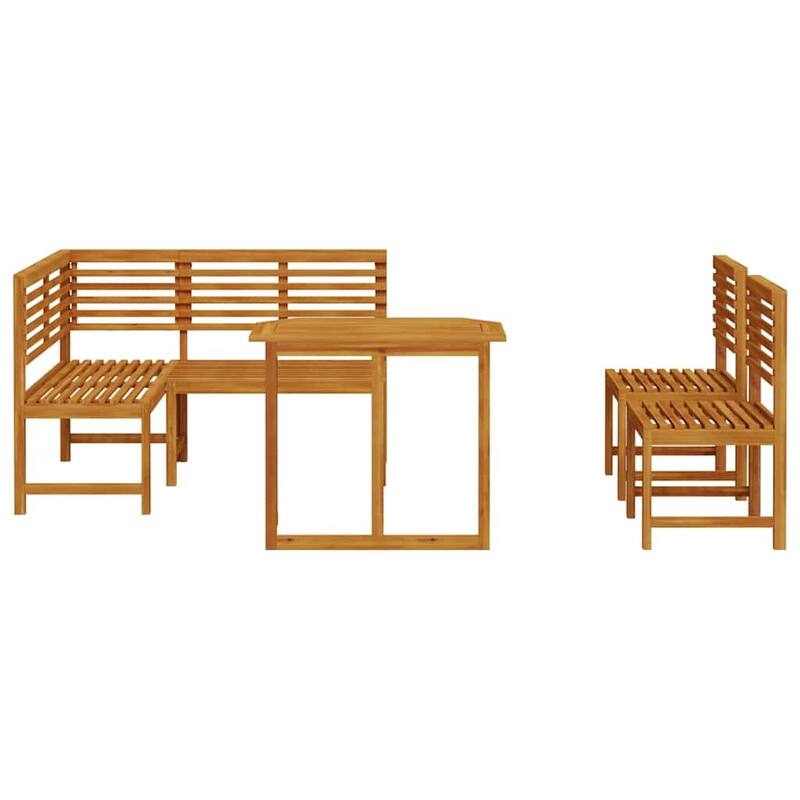 vidaXL Garden Bench Set Brown solid acacia wood - 20 x 35 x 30