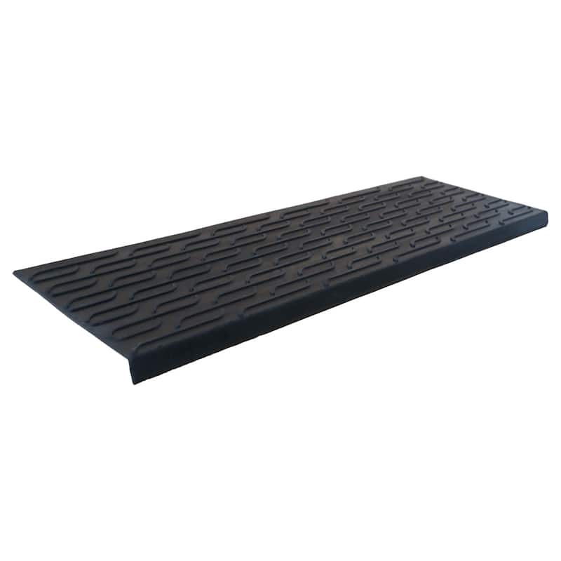 Rubber-Cal "Chelsea" Rubber Stair Mats - 9.75" x 29.125" - 6 pack - 29.125" x 9.75" x 0.125"