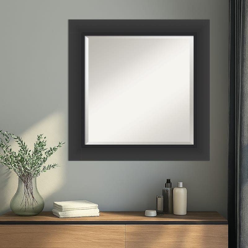 Sloped Beveled Framed Wall Mirror