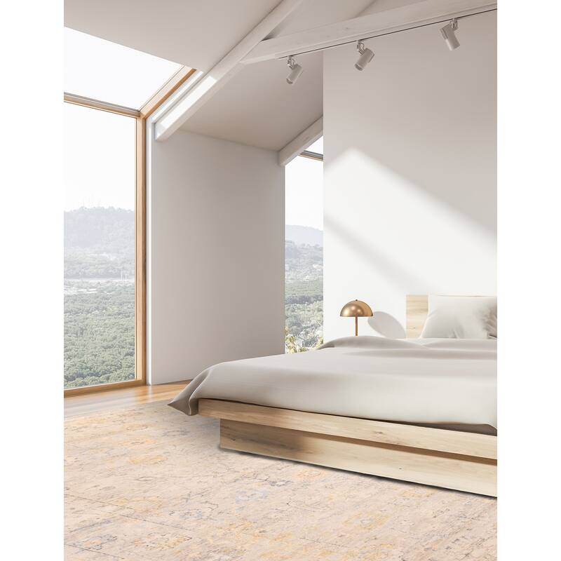 ECARPETGALLERY Hand-knotted Modern Oushak Light Grey Wool Rug - 9'7 x 13'3