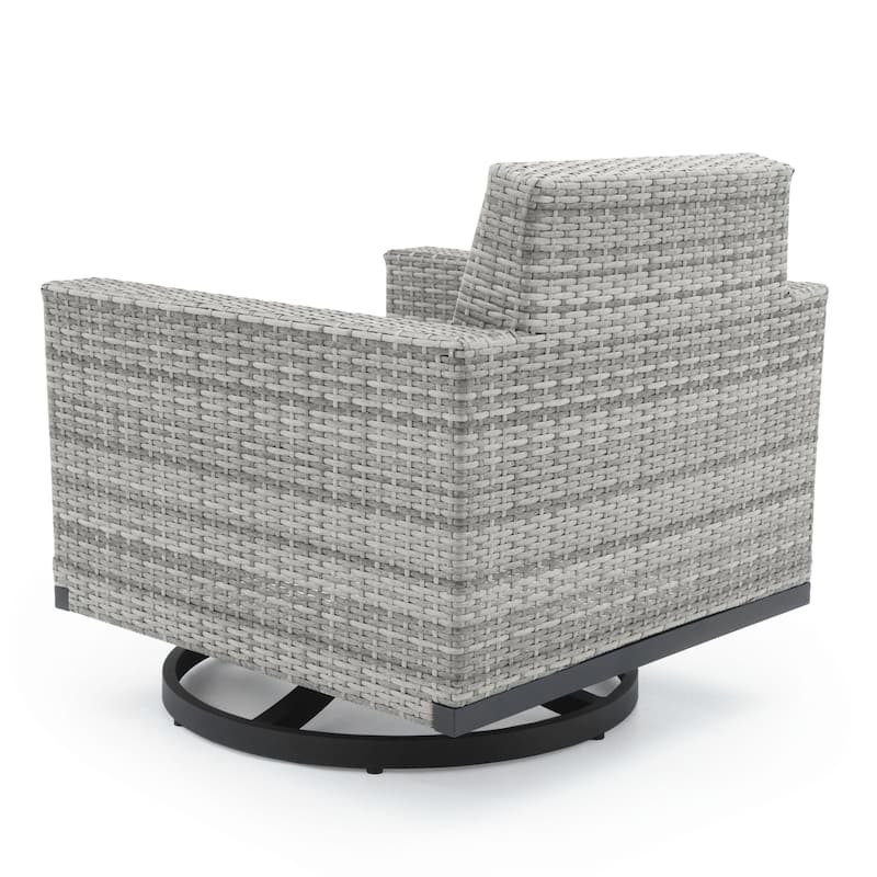 Milo Grey 2 Piece Sunbrella Outdoor Patio Club Chairs