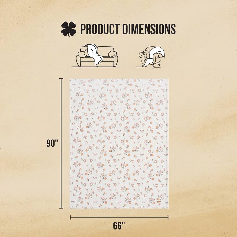 Lucky Brand Daisy Plush Throw Blanket