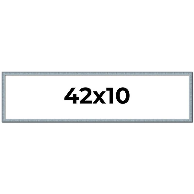 42x10 Frame Rustic Sky Blue Solid Wood Picture Frame | 0.75 Inch