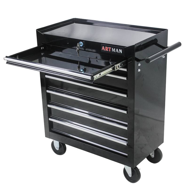 7 Drawers Multifunctional Tool Cart with Wheels