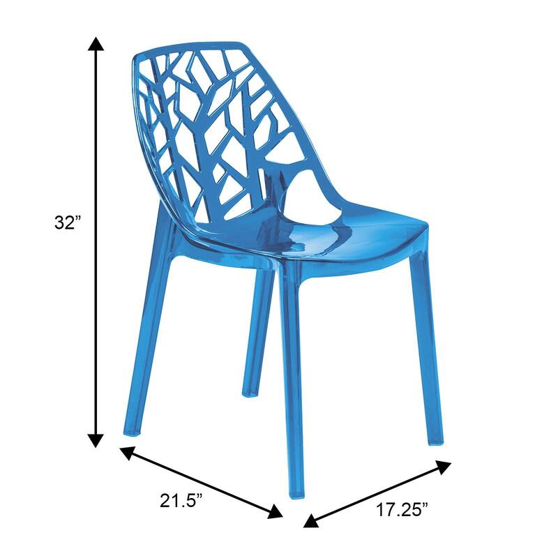 Cornelia Modern Stackable Dining Chair with Cut-out Design Accent Side Chair for Dining rooms, Patios, or Kitchens (Set of 4)