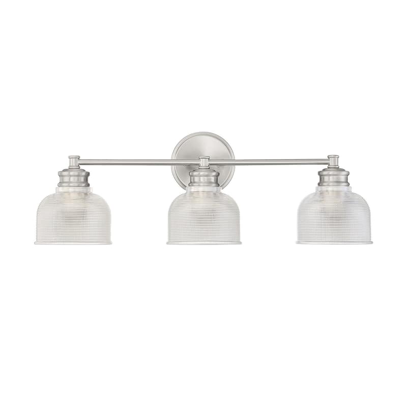 Meridian M80035 3 Light 24" Wide Bathroom Vanity Light with Halophane