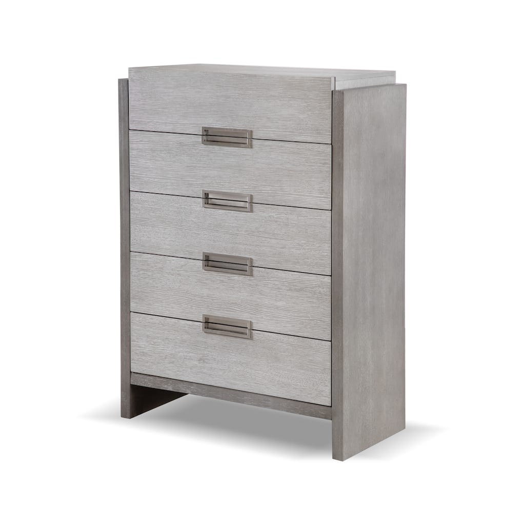 Furniture of America Cruz Contemporary Gray Solid Wood 5-Drawer Storage Chest