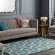 preview thumbnail 13 of 16, Hand-Tufted Korolevu Wool Rug Teal - 6' x 9'