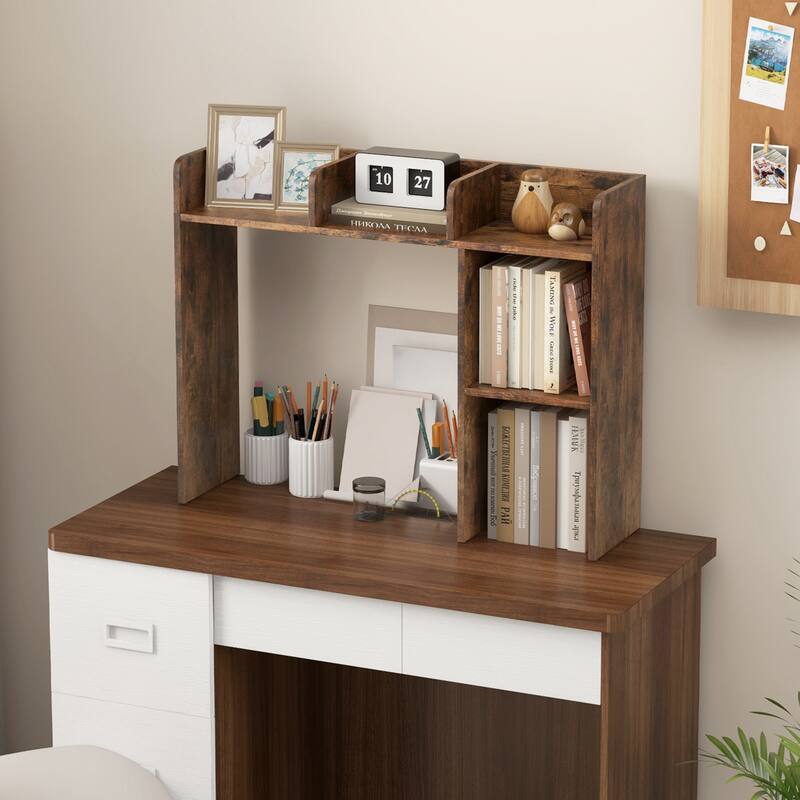 Costway Desk Bookshelf Desktop Storage Organizer Display Shelf Rack